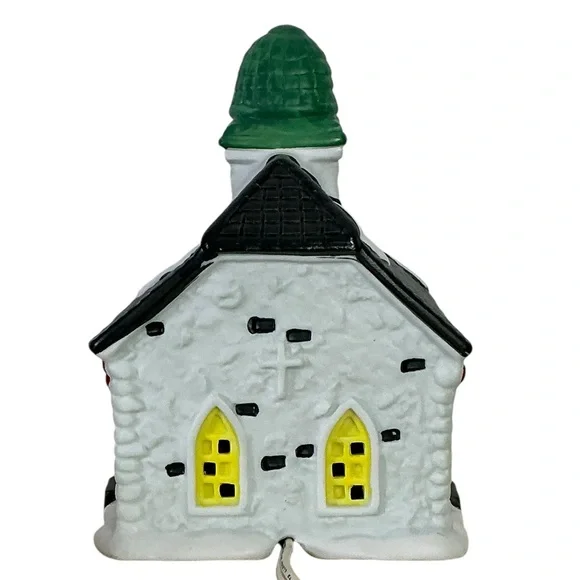 Vintage Village Church St Jude Porcelain Christmas Light Up House Holiday Decor - Picture 8 of 16